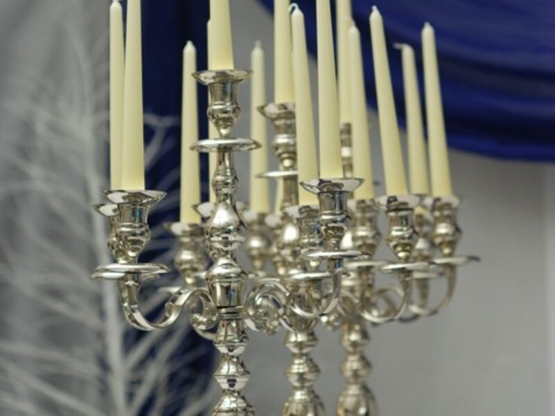 Candelabra and candles