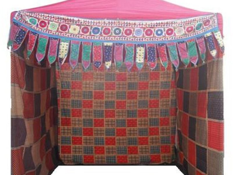 Arabian Tent with decorated walls excludes interior