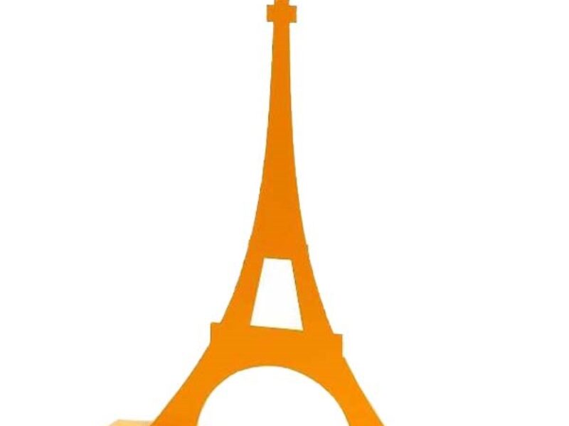 Eiffel Tower Silhouette Metal