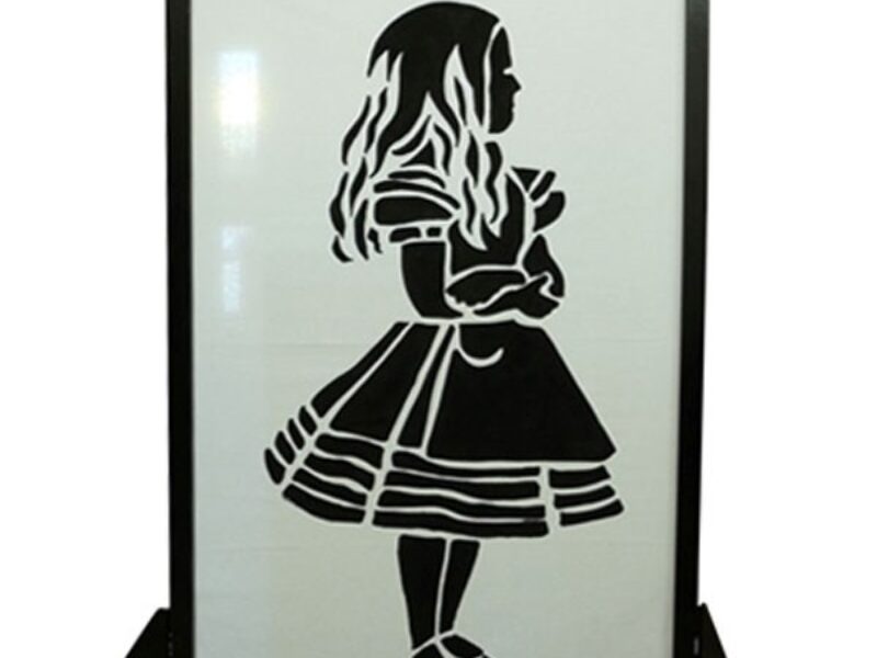 Silhouette Panel of Alice in Wonderland