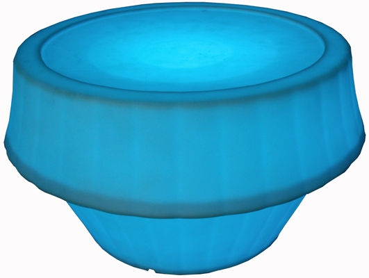 LED Coffee Table shown in Blue