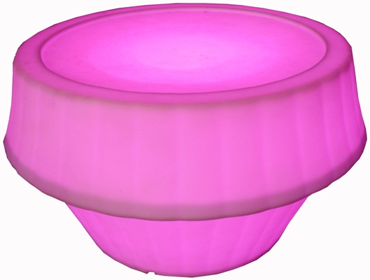 LED Coffee Table shown in Pink