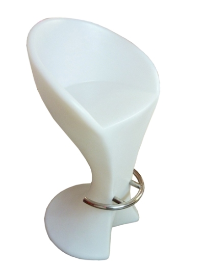  LED Bar Chair c/w Chrome Footrest