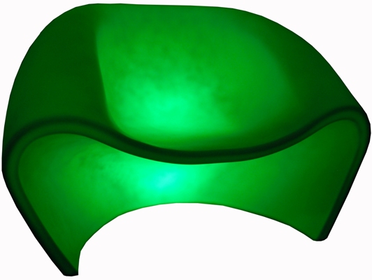 LED Glam Chair shown in Green