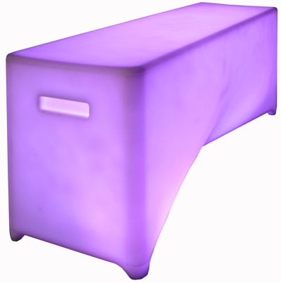 LED Bench Seat shown in Mauve