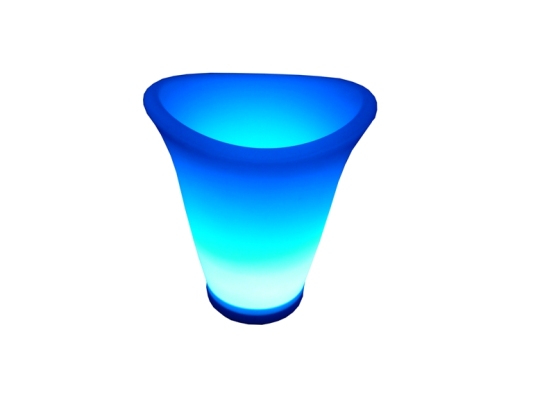 LED Ice Bucket 2 Lip shown in Blue