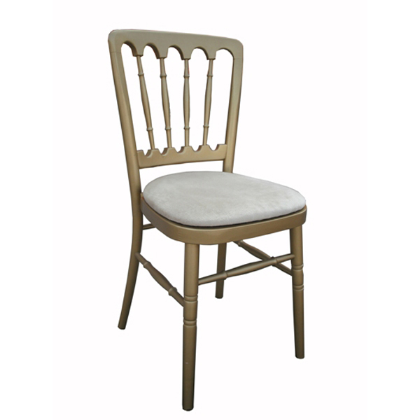 Meecham Chair Gold c/w Beige Seat Pad