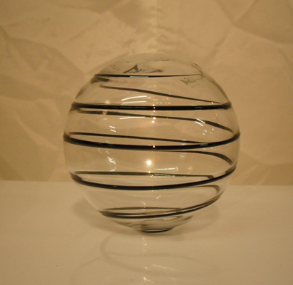  Glass Globe Clear c/w Black Spring
