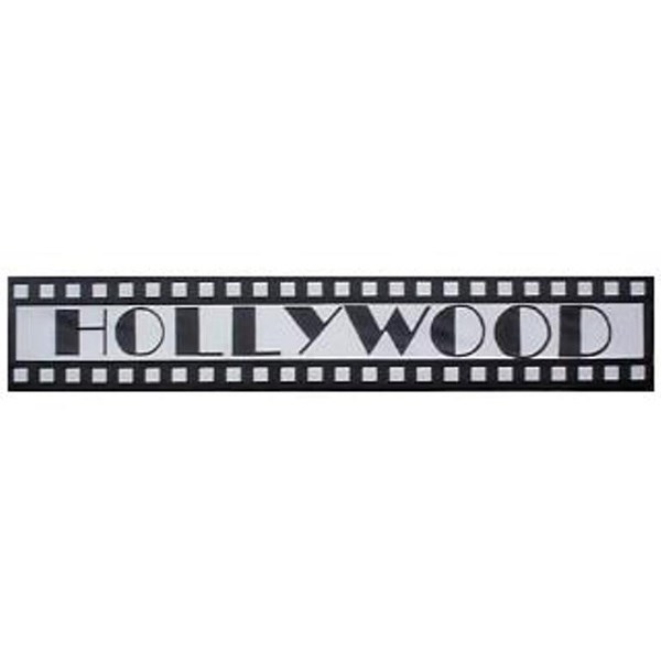 Sign "Hollywood" on Film Roll (B&W)