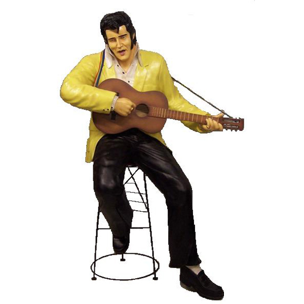 Elvis Presley sat in Seat with Guitar 3D Model