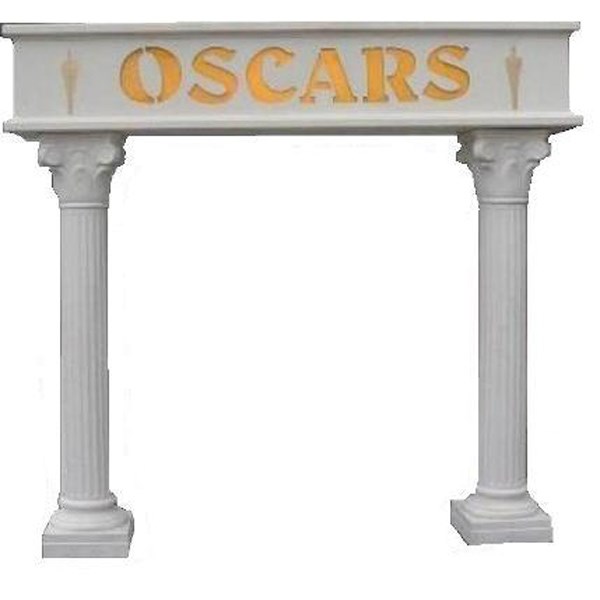 Illuminated Oscar sign c/w Pillars