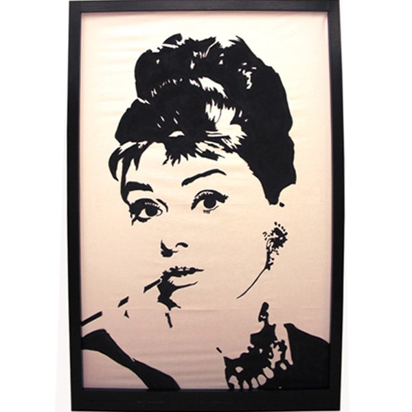 Silhouette of Audrey Hepburn