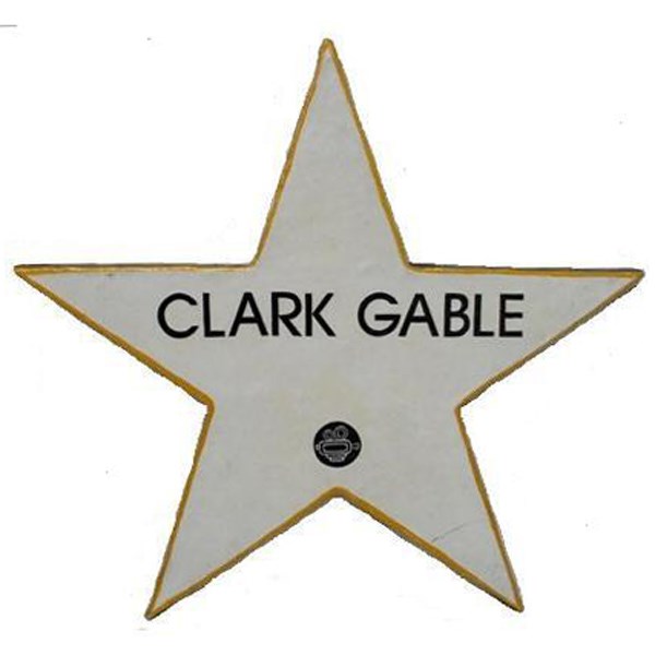 Star 2D with name display (Clark Gable)
