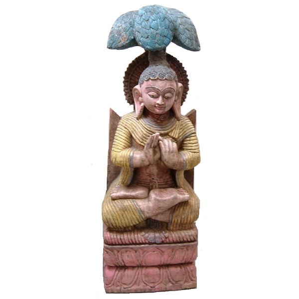 Model of Buddha Carved Wood (1)