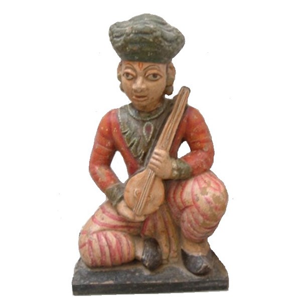 Model of Musician Carved Wood (2)