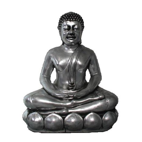 Silver Buddha sitting