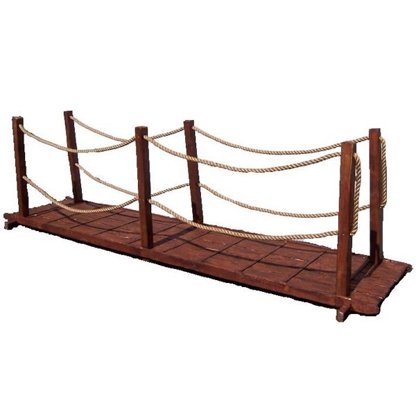 Wooden Gangplank Walkway c/w Rope sides