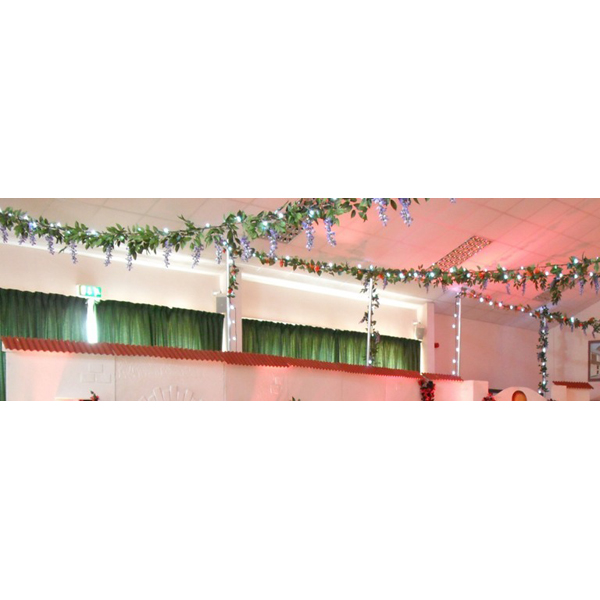 Flower Garlands with Pea Lights