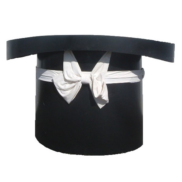 Giant Top Hat 3D c/w White Bow