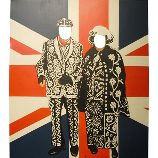Pearly King & Queen with head cutouts