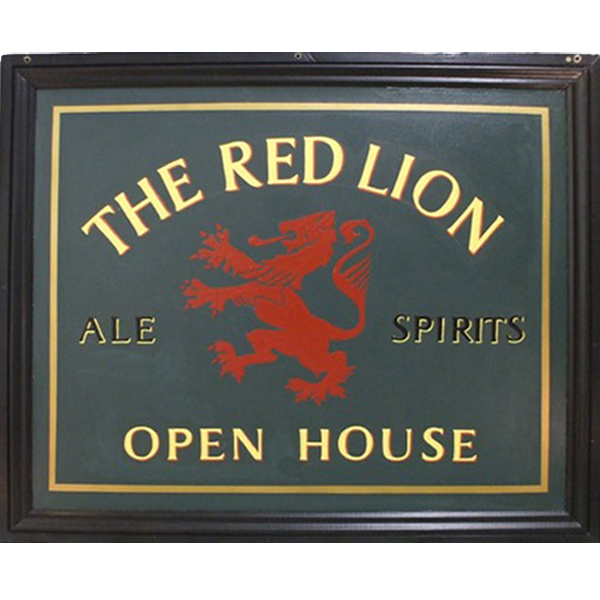 Traditional Red Lion Pub Sign 