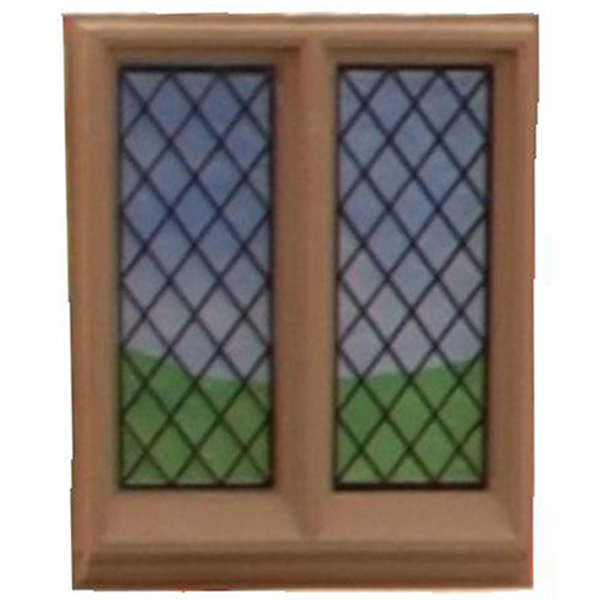Sandstone Windows with Leaded Glass