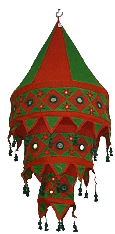  Orissan Lantern in Red/Green