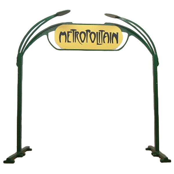 Paris Metro Sign 2D Model Archway