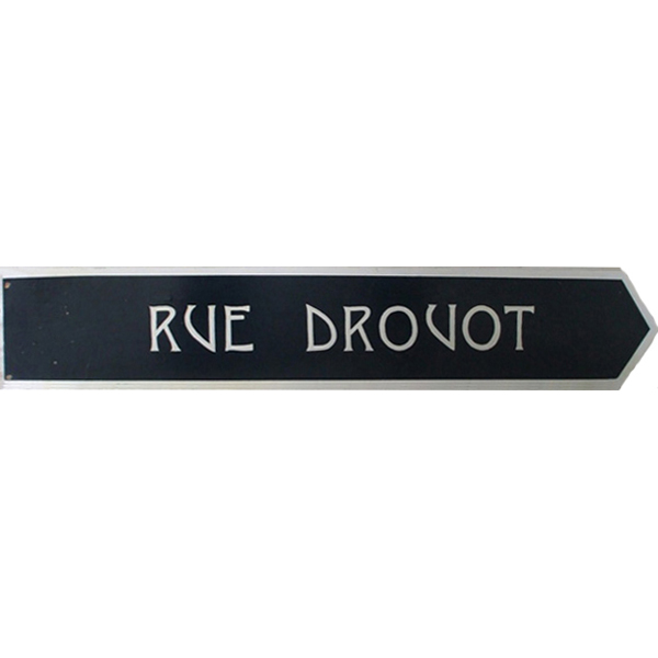 Rue Drovot Street Sign