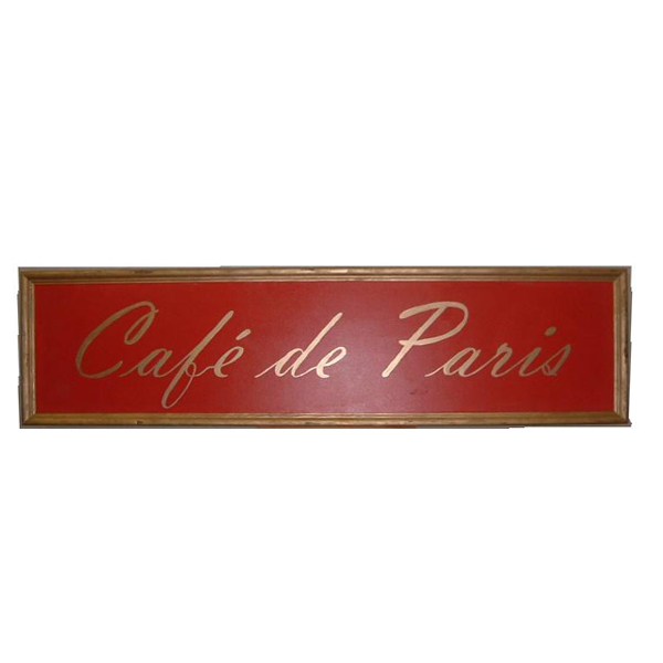Sign "Cafe De Paris"