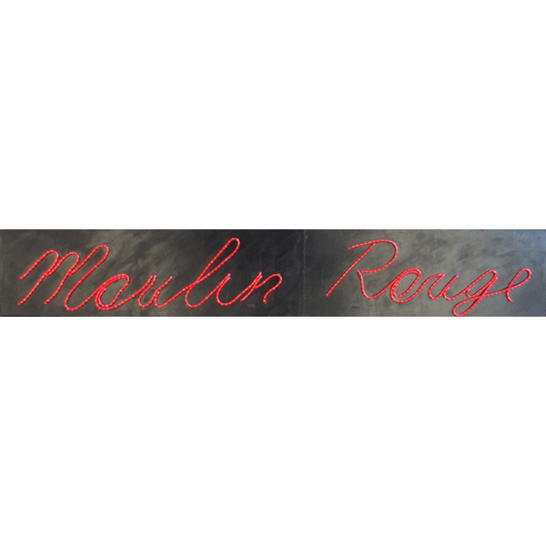Sign "Moulin Rouge" in Red illuminated Rope.
