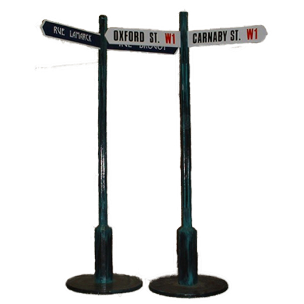 Post for Street Signs in Verdigris effect
