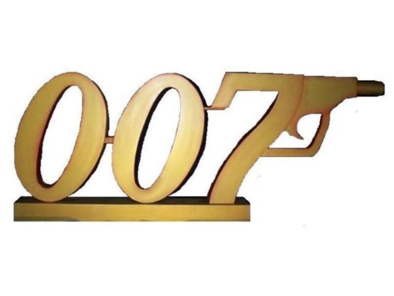 Gold 007 3D Logo