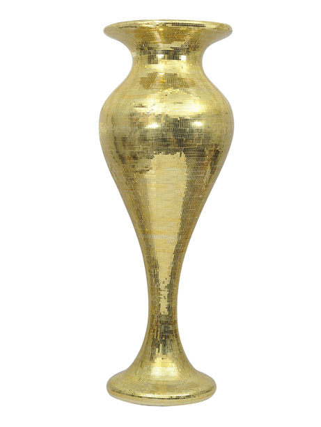 Large Gold Mirrored Vase (polyresin)