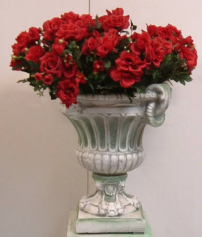 Red Roses in Urn