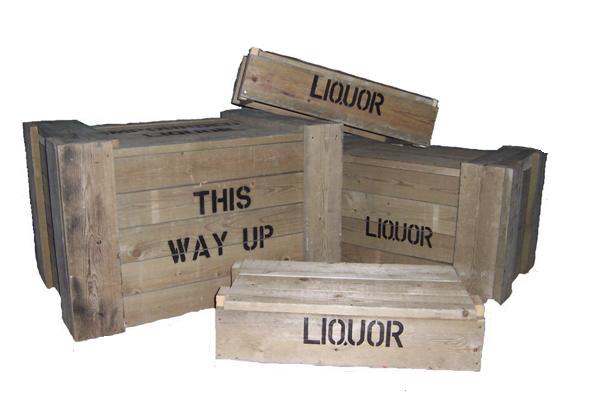 Liquor Crates Wooden