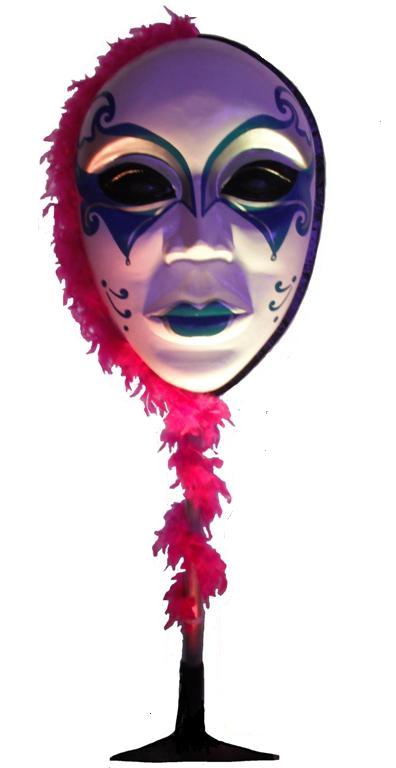 Large Mask 2D in Blue c/w Boas