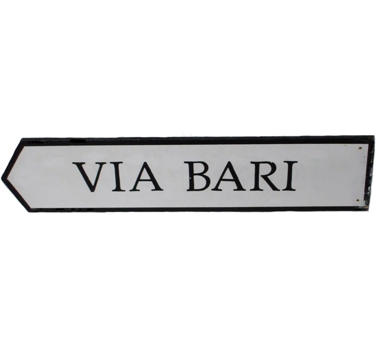  Sign  Via Bari (Street Sign)