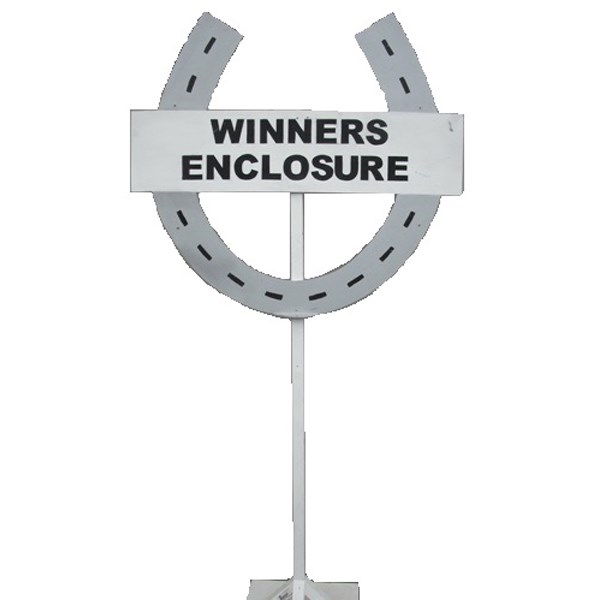 Winning Enclosure Sign c/w Post