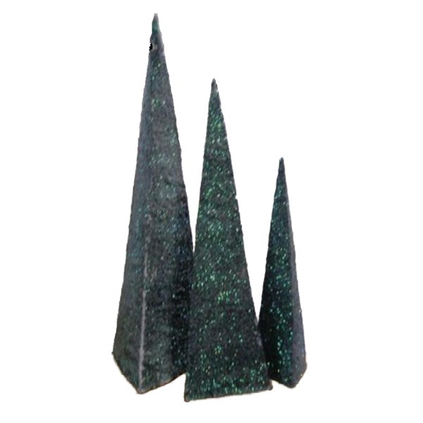 Beaded Cone in Dk Green (Various sizes)