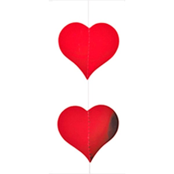  Foil Heart Garland (8x20cm Hearts)