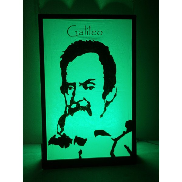 Silhouette Panel Galileo shown lit in green