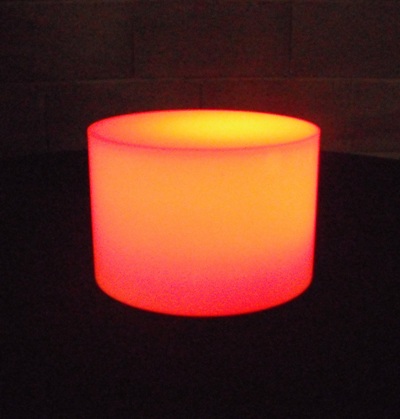Illuminated Plynth shown in Red