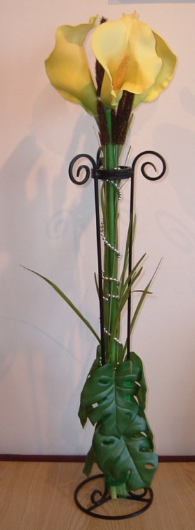  Lilies in metal holder Table Centre