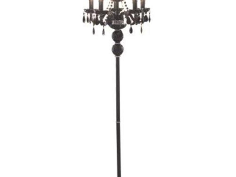 Black Candelabra (Electric) 6 Lamp Floorstanding