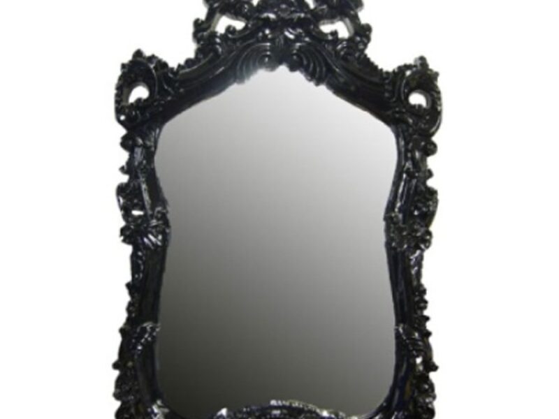 Black Framed Ornate Mirror