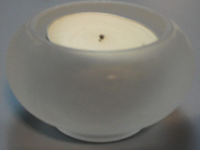 Frosted Glass Candle Holder 