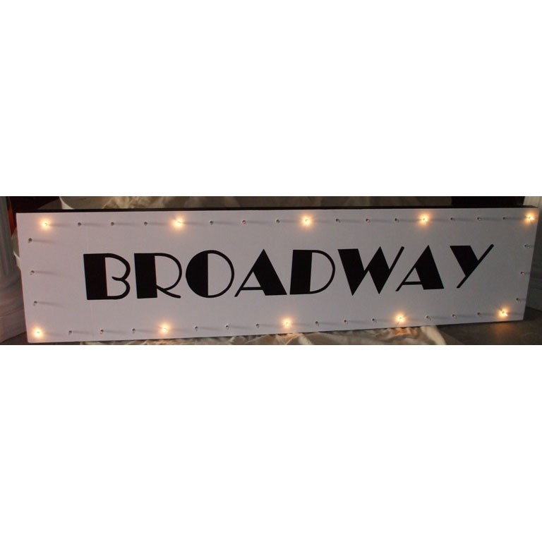 Broadway Sign c/w Lights & Support