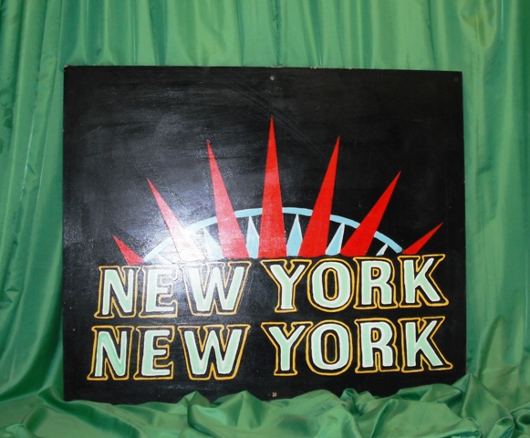  New York New York Sign c/w Post