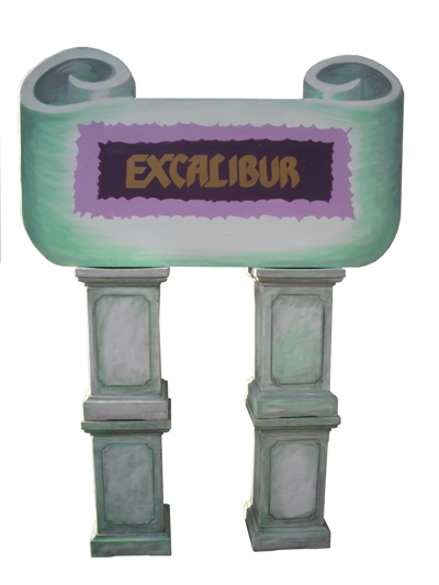 Excalibur Hotel Sign 3D